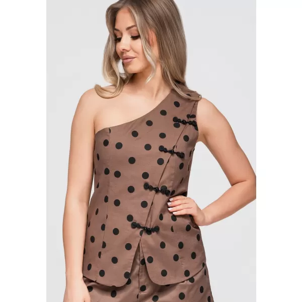  Női blúz OMBRE OW-TS-E0061 BARNA 