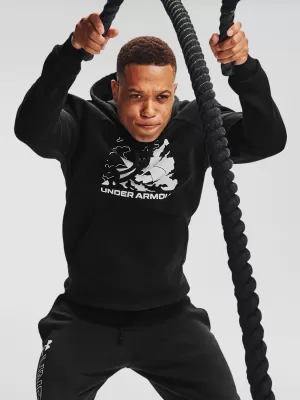 Férfi pulóver UNDER ARMOUR RIVAL FLEECE BOX LOGO HD 1357095-001 FEKETE