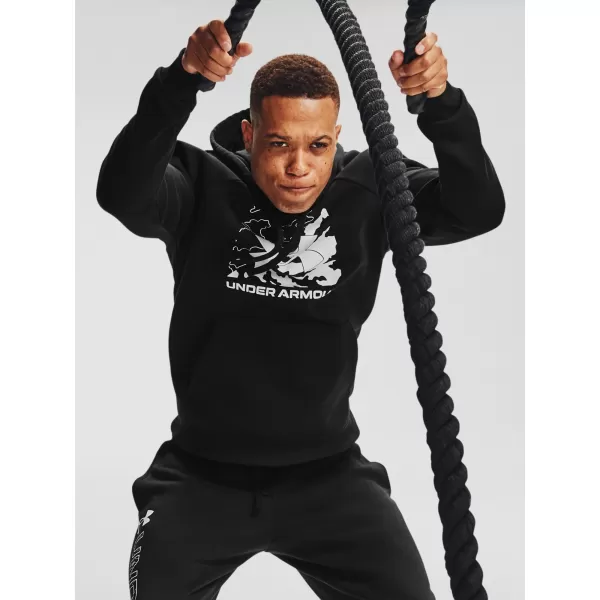  Férfi pulóver UNDER ARMOUR RIVAL FLEECE BOX LOGO HD 1357095-001 FEKETE 