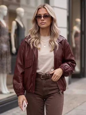 Női kabát DSTREET TY6069 BURGUNDIA