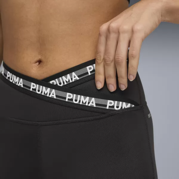  Női leggings PUMA W STRONG CROSS FRONT TIGHT - HW 7/8 52849801 PUMA FEKETE 