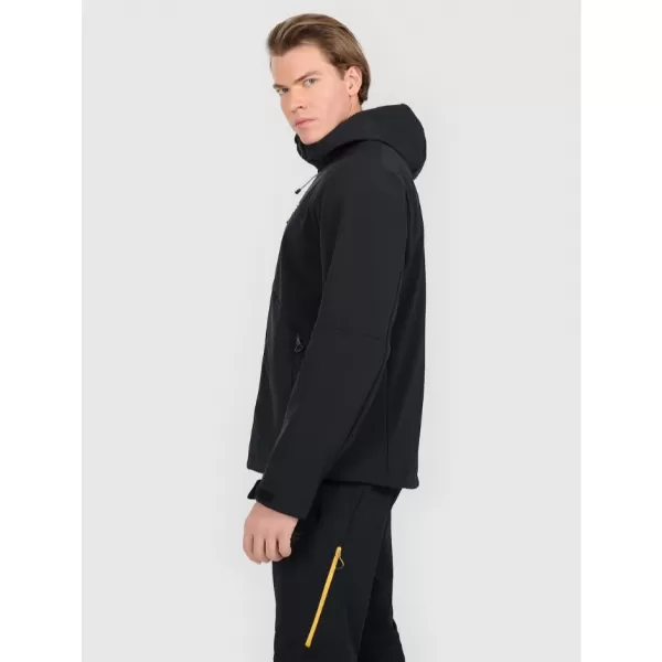  Férfi softshell kabát 4F RAW25TSOFM506 MÉLYFEKETE 