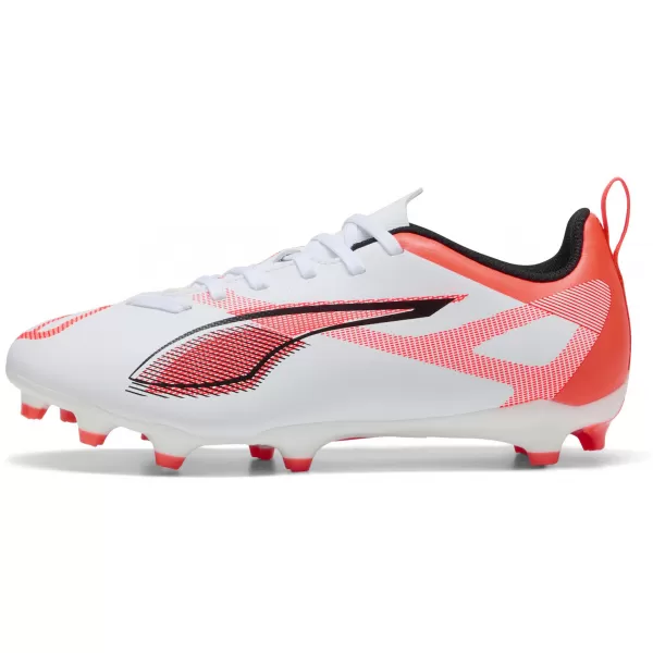  Gyerek focicipő PUMA ULTRA 5 PLAY FG/AG JR 108170-01 FEHÉR/FEKETE/VILÁGÍTÓ VÖRÖS 