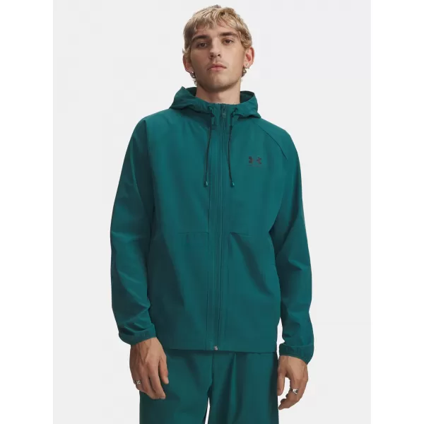  Férfi dzseki UNDER ARMOUR VIBE WOVEN JACKET 6003001-338 ZÖLD 
