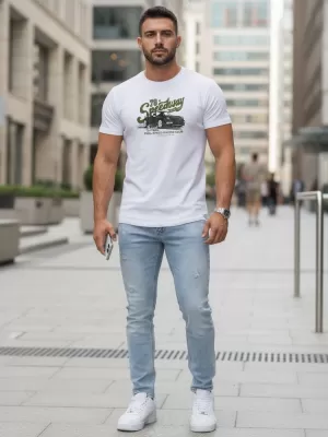 Férfi póló DSTREET NX5089R FEHÉR