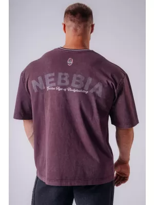 Férfi pólók NEBBIA OLYMPIA HEAVYWEIGHT COTTON 941 BORDÓ
