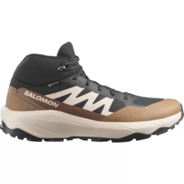  Férfi cipők SALOMON OUTSCAPE MID GTX L45410800 FEKETE/ESŐS NAP/PRÉRIFARKASBARNA 
