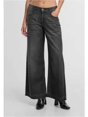 Női nadrág URBAN CLASSICS TB7712 FEKETÉRE MOSVA