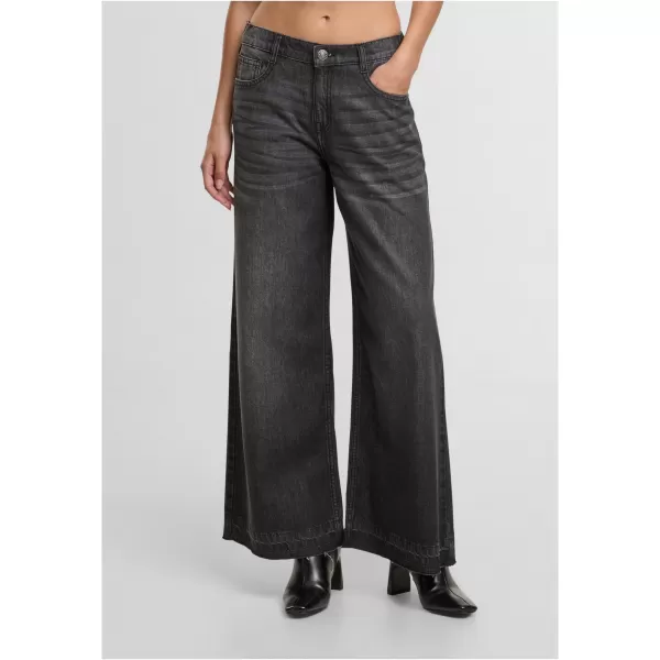  Női nadrág URBAN CLASSICS TB7712 FEKETÉRE MOSVA 