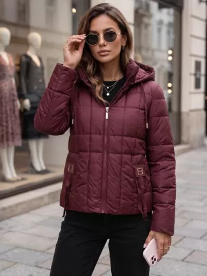 Női kabát DSTREET TY5859 BORDÓ