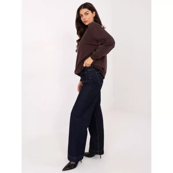  Női pulóver BASIC FEEL GOOD RV-BL-5185.70P SÖTÉTBARNA 