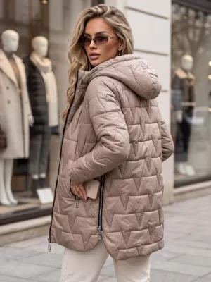Női kabát DSTREET TY5793 KARAMELLA