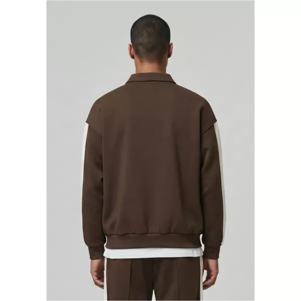  Férfi póló gallérral URBAN CLASSICS TB8595-00075 BARNA 