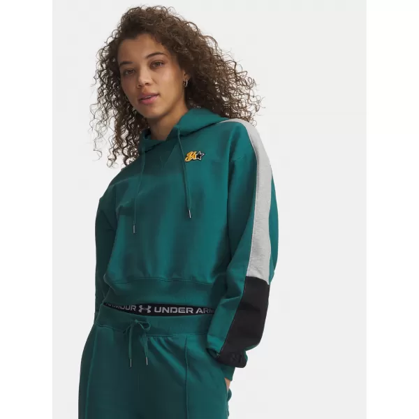  Női pulóver UNDER ARMOUR SPORT TERRY TREND HOODIE 6009705-338 ZÖLD 