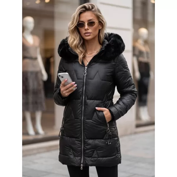  Női kabát DSTREET TY5738 FEKETE 