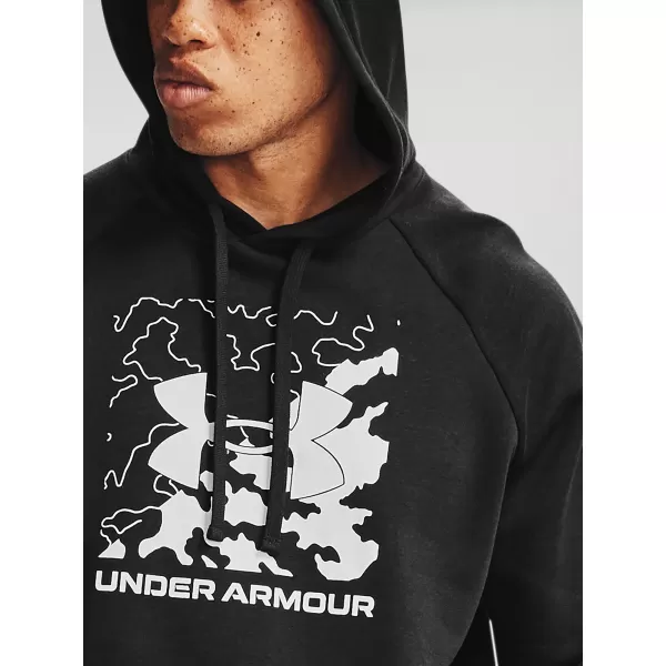  Férfi pulóver UNDER ARMOUR RIVAL FLEECE BOX LOGO HD 1357095-001 FEKETE 