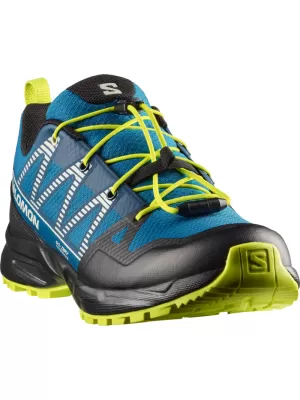 Gyerekcipők SALOMON OUTSCAPE WATERPROOF L49212500 MYKONOS KÉK/FEKETE/SAVAS MÉSZ