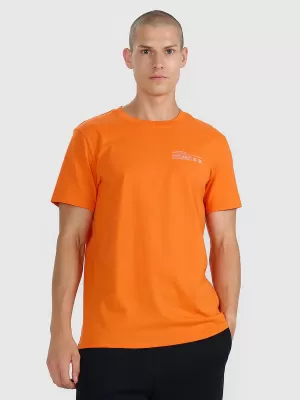 Férfi póló 4F WAW25TTSHM2372 NARANCS