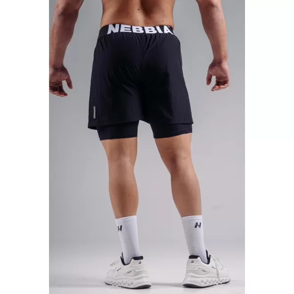  Kétrétegű edzőnadrág NEBBIA PRIMAL 878 FEKETE 