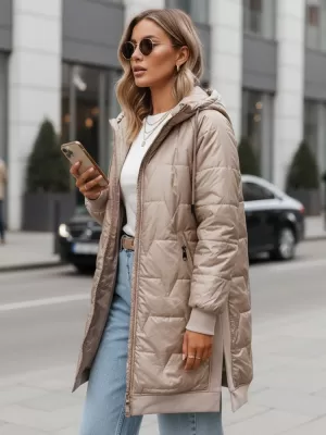 Női kabát DSTREET TY5810 BÉZS