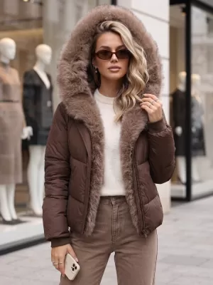 Női kabát DSTREET TY6104 BARNA