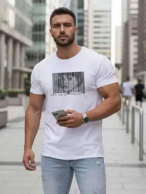 Férfi póló DSTREET NX5014R FEHÉR