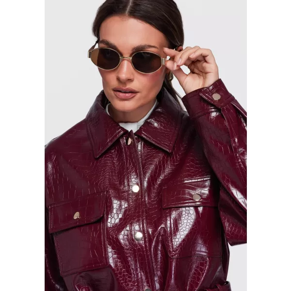  Női kabát OMBRE OW-JAFL-0141 BURGUNDIA 