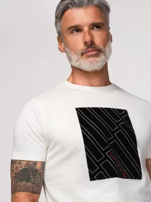 Férfi póló OMBRE OM-TSPT-0259 FEHÉR