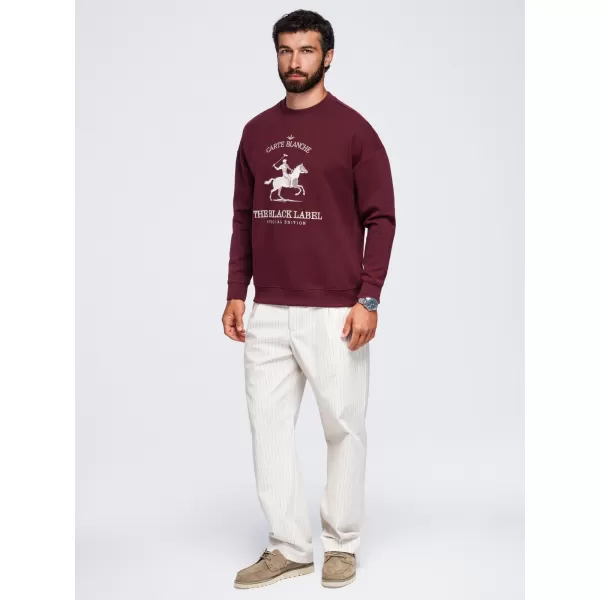  Férfi pulóver OMBRE OM-SSNZ-0267 BURGUNDIA 