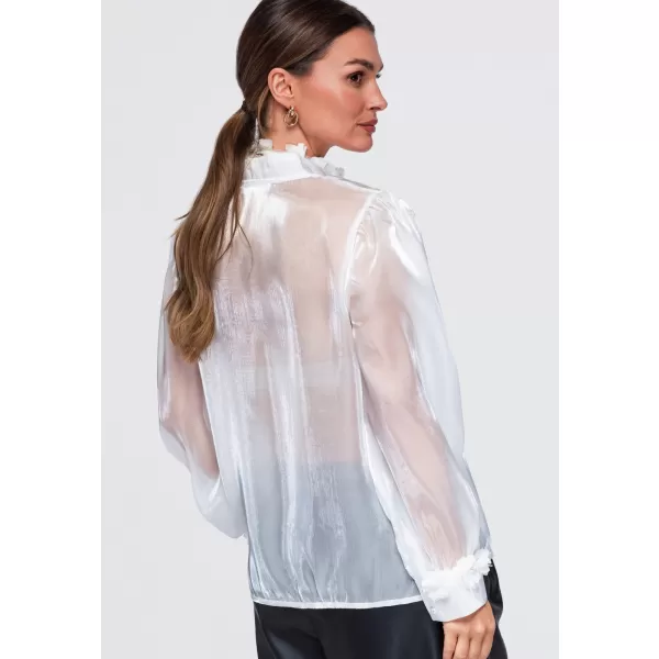  Női blúz OMBRE OW-TS-E0086 FEHÉR 