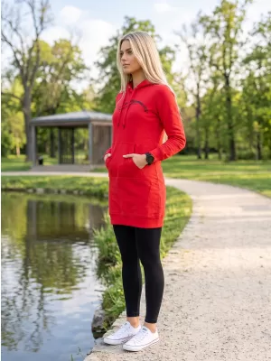 Hosszabbított női pulóver ALTISPORT ALW001419 PIROS