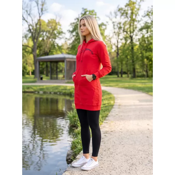  Hosszabbított női pulóver ALTISPORT ALW001419 PIROS 