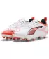 Gyerek focicipő PUMA ULTRA 5 PLAY FG/AG JR 108170-01 FEHÉR/FEKETE/VILÁGÍTÓ VÖRÖS