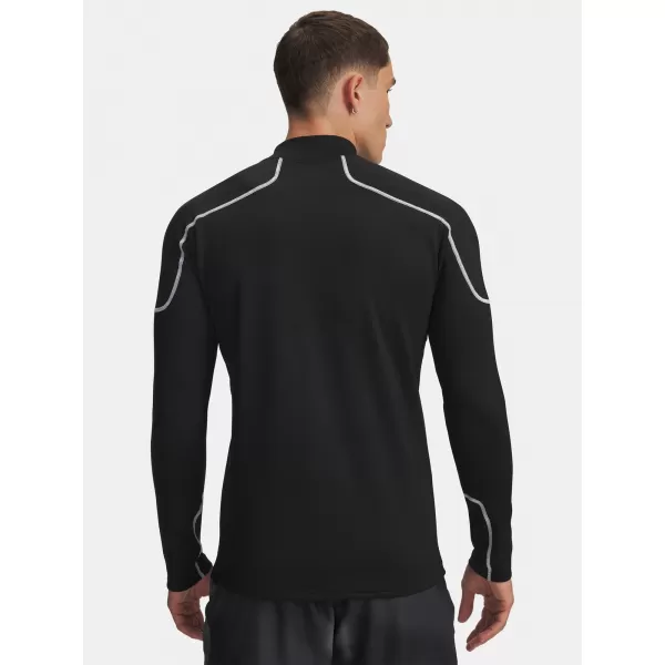  Férfi póló UNDER ARMOUR COLD WEATHER GRID LS MOCK 6007127-001 FEKETE 