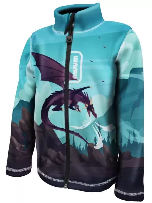 Funkcionális gyerek pulóver WAMU DRAGON FANTASY KÉK