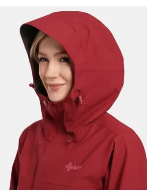 Női hardshell kabát KILPI MONTANA-W 1L0102KI SÖTÉTVÖRÖS