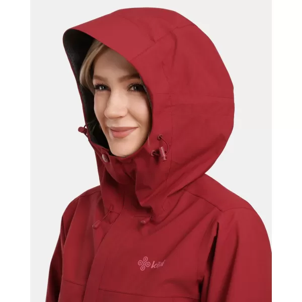  Női hardshell kabát KILPI MONTANA-W 1L0102KI SÖTÉTVÖRÖS 