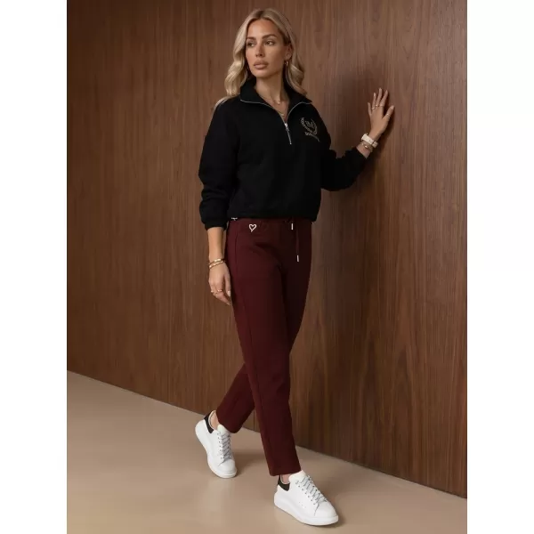  Női nadrág DSTREET UY3213 BURGUNDIA 