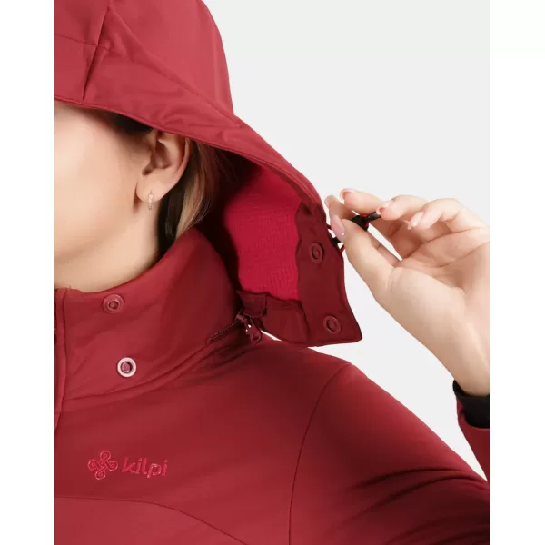 Női softshell kabát KILPI ONTAVIA-W 1L0113KI SÖTÉTVÖRÖS 