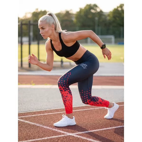  Női prémium leggings (új méretek) ALTISPORT VOJ/ALW109LEG05 PIROS-FEKETE 