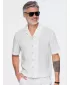 Férfi ing OMBRE OM-SHSS-0222 PISZKOSFEHÉR