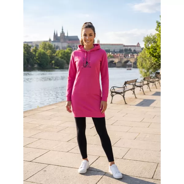  Hosszabbított női pulóver ALTISPORT ALW091419 BÍBORVÖRÖS 