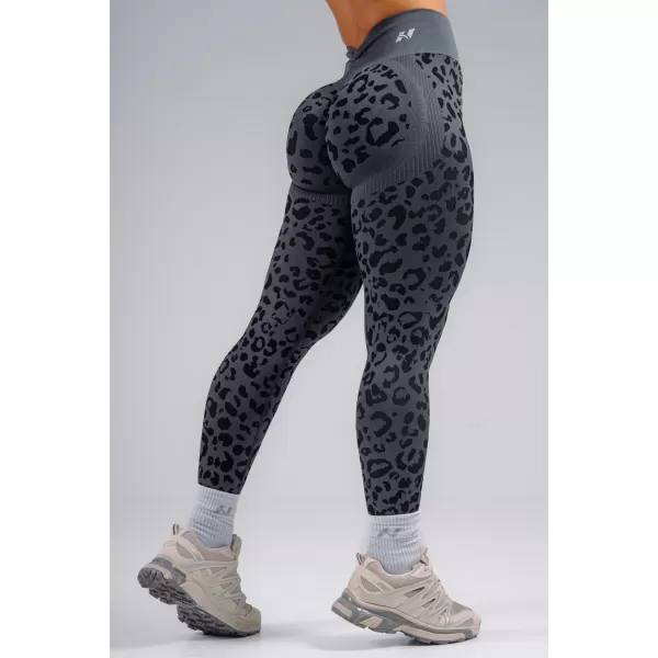  Kompressziós push-up leggings leopárdmintával NEBBIA PRIMAL 849 FEKETE LEOPÁRD 