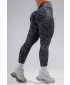 Kompressziós push-up leggings leopárdmintával NEBBIA PRIMAL 849 FEKETE LEOPÁRD