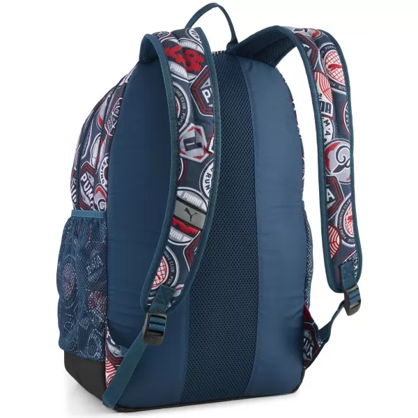  Hátizsák PUMA ACADEMY AOP BACKPACK 09115027 ÉJFÉLI BENZIN/MINDIG PIROS/FUTÓJELVÉNYEK AOP 