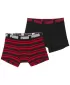 Férfi boxerek PUMA MEN EVERYDAY HERITAGE STRIPE BOXER 93832605 PIROS/FEKETE