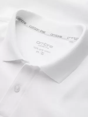 Férfi póló gallérral OMBRE OM-POBS-0171 FEKETE/SÖTÉTKÉK/FEHÉR