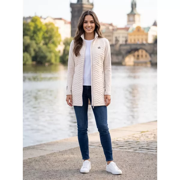  Női hibrid kabát ALTISPORT IRYSA VILÁGOS BÉZS 