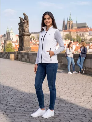 Női gyapjú mellény ALTISPORT ALW002525 FEHÉR
