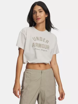 Női póló UNDER ARMOUR BUNGEE HEM TEE 6010950-110 FEHÉR
